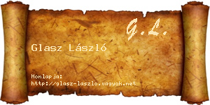 Glasz László névjegykártya