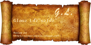 Glasz László névjegykártya